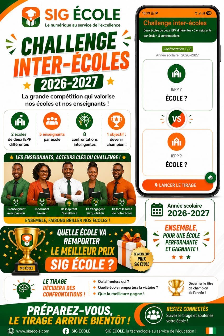 Challenge inter-écoles SIG ÉCOLE